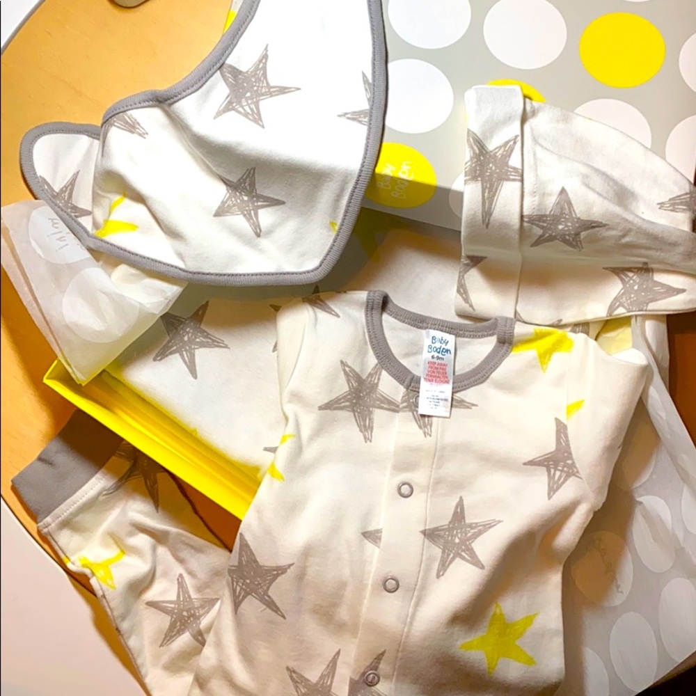 Baby Biden baby yellow grey star gift set bundle